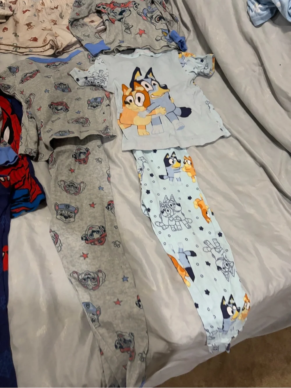 Kids Character Pajama Set – Sonic, Spider-Man, Bluey, Paw Patrol